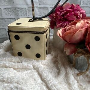 Kate Spade Cream and Black Polka Dot Mini Bag